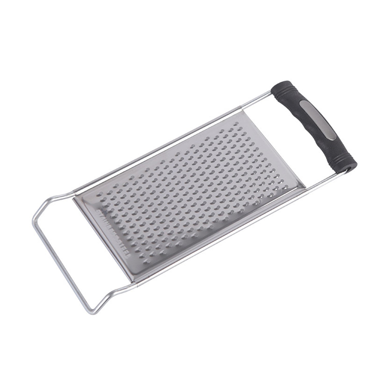 Stainless Steel No Skid Bottom Flat Grater Handheld Garlic Grater Kitchen Gadget for Ginger Soft Handle Kitchen Tools Gadgets LB