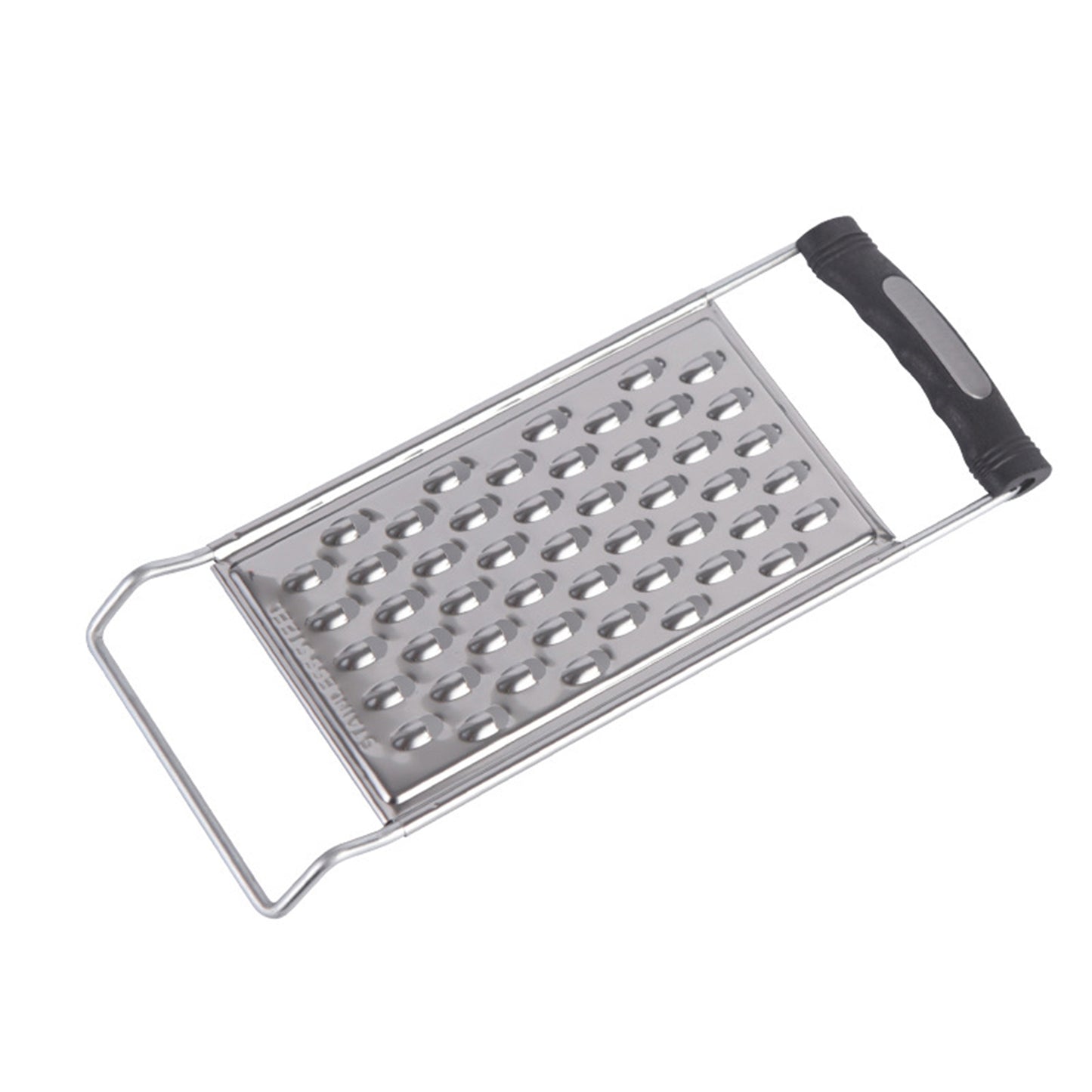 Stainless Steel No Skid Bottom Flat Grater Handheld Garlic Grater Kitchen Gadget for Ginger Soft Handle Kitchen Tools Gadgets LB