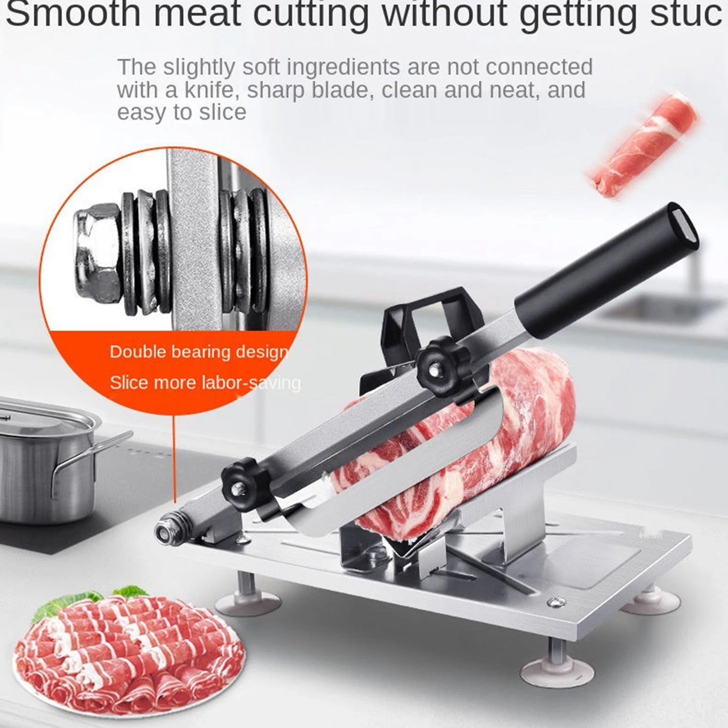 Manual Frozen Meat Slicer Cutting Slicing Machine Beef Cutter Slicer Gadget