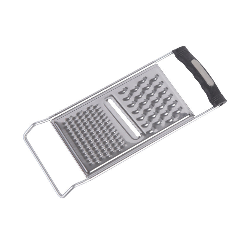 Stainless Steel No Skid Bottom Flat Grater Handheld Garlic Grater Kitchen Gadget for Ginger Soft Handle Kitchen Tools Gadgets LB