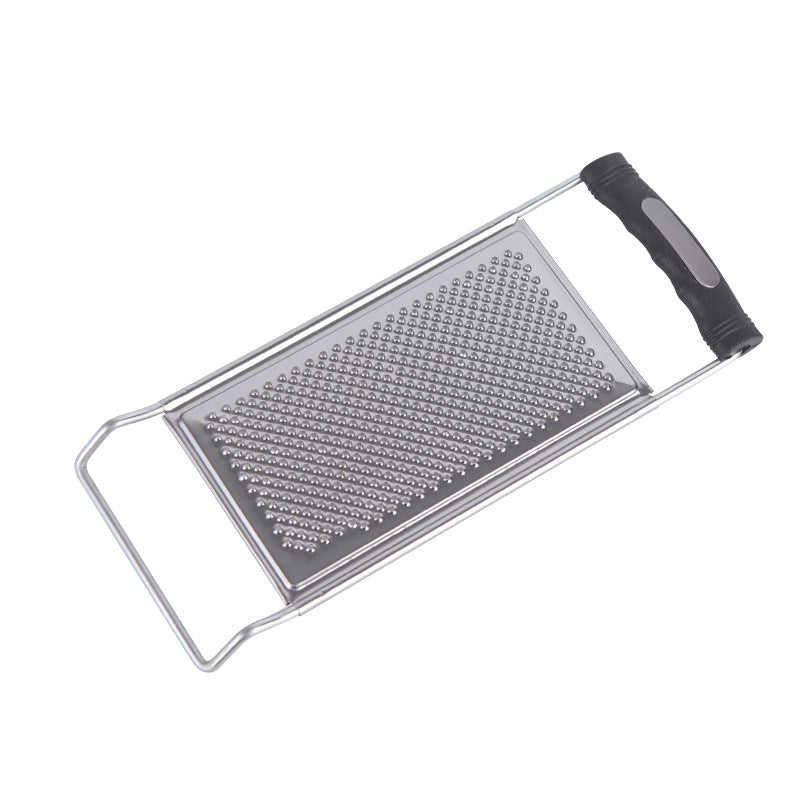 Stainless Steel No Skid Bottom Flat Grater Handheld Garlic Grater Kitchen Gadget for Ginger Soft Handle Kitchen Tools Gadgets LB