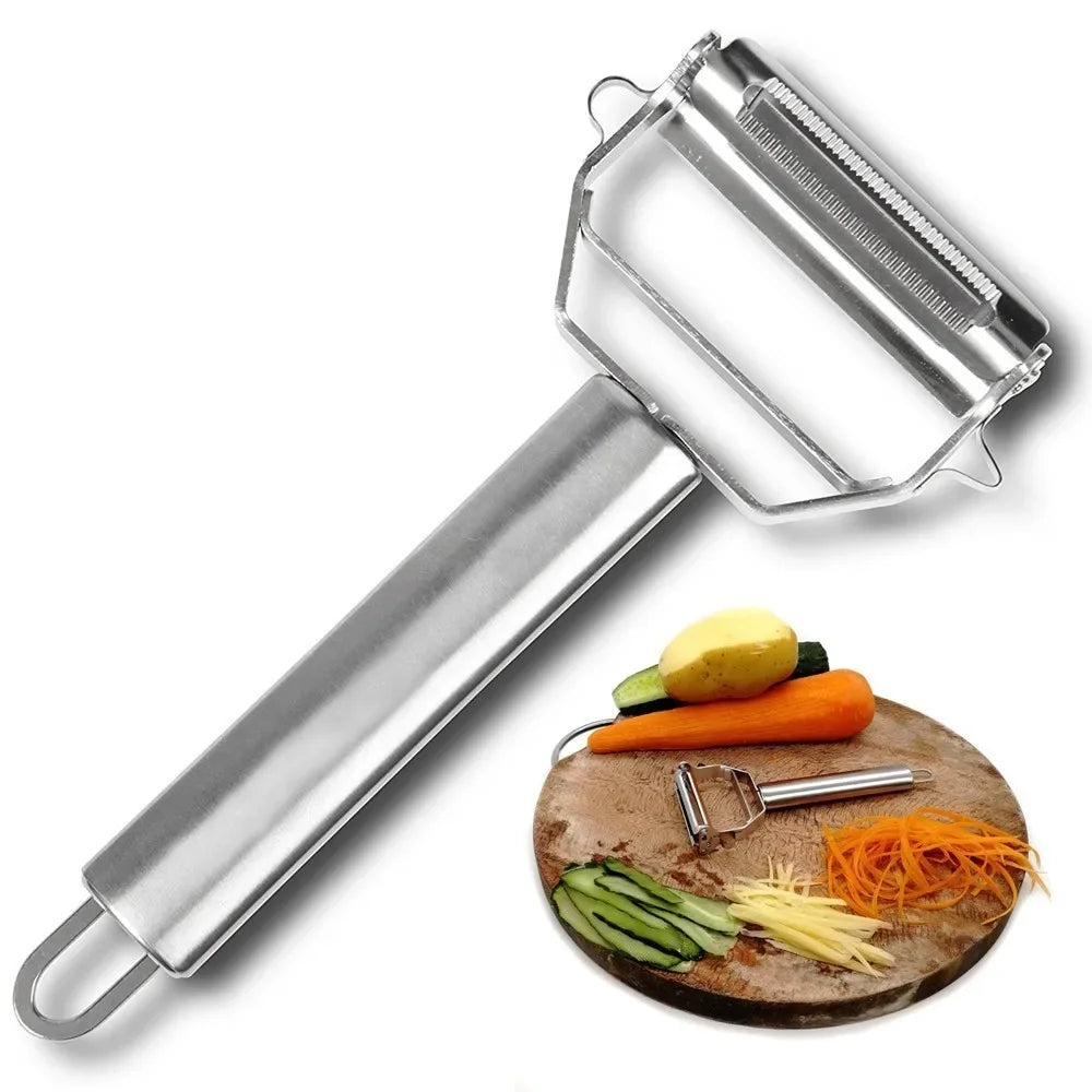 Dual Fruit Vegetable Peeler&Julienne Peeler Cutter Sharp Stainless Steel Potato Carrot Grater Planing Kitchen Accessories Gadget