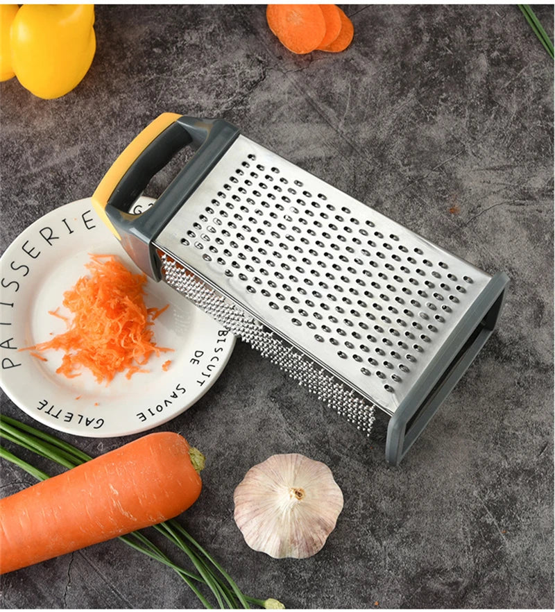 Multifunctional Vegetable Grater Chopper 4 Side Manual Stainless Steel Cheese Garlic Ginger Fruit Cutter Slicer Kitchen Gadgets