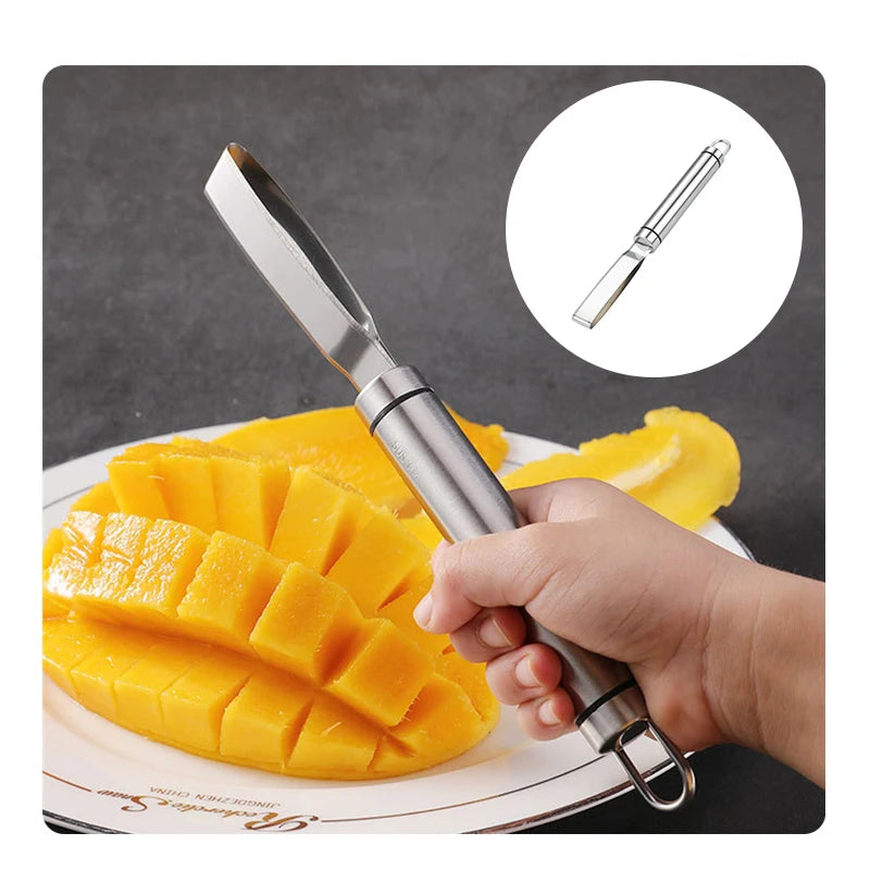 Stainless Steel Corer Mango Corer Knife Fruit Peeler Multi-functional Artifact Fruit Pineapple Eye Pulp Corer Kitchen Gadget