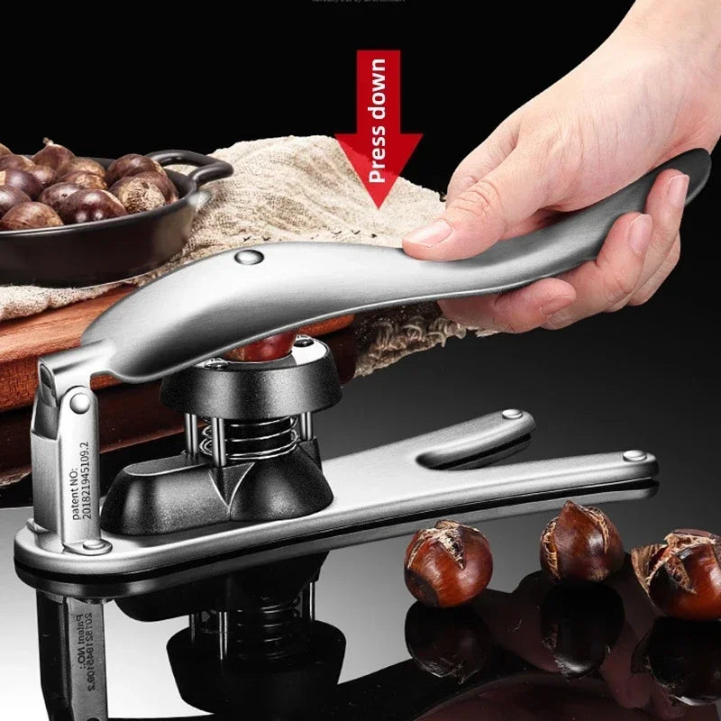 Chestnut Clip Nut Opener Cutter Gadgets 2 In 1 Quick Walnut Pliers Metal Nutcracker Sheller Kitchen Tools Cutter