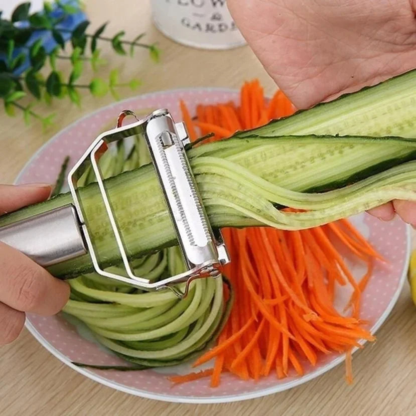 Dual Fruit Vegetable Peeler&Julienne Peeler Cutter Sharp Stainless Steel Potato Carrot Grater Planing Kitchen Accessories Gadget