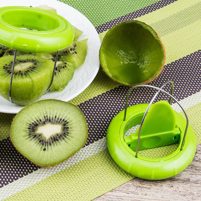 Fast Fruit Kiwi Cutter Peeler Slicer Kitchen Gadgets Stainless Steel Kiwi Peeling Tools Kitchen Fruit Salad Kitchen Accessories