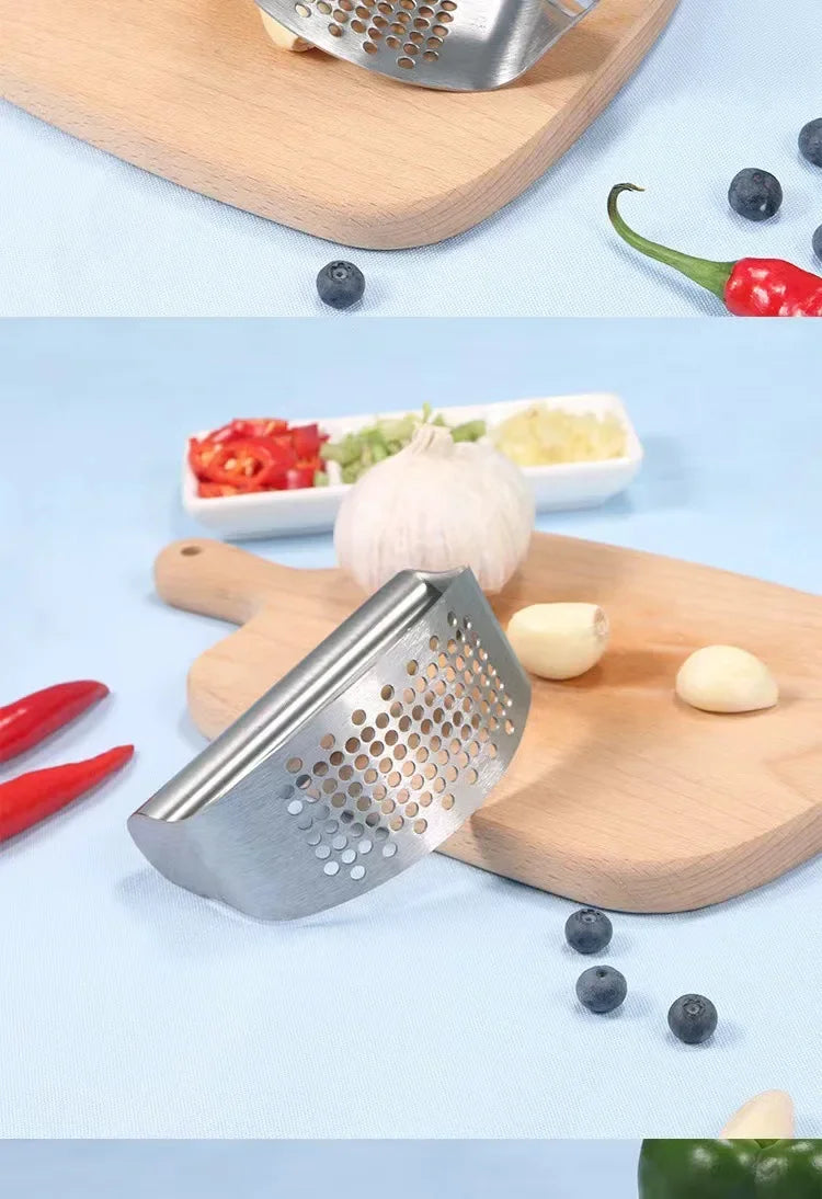 Manual Stainless Steel Garlic Mincer Garlic Crusher Press For Fruit Vegetable Kitchen Gadget Manual Food Processors