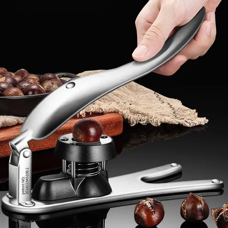 Chestnut Clip Nut Opener Cutter Gadgets 2 In 1 Quick Walnut Pliers Metal Nutcracker Sheller Kitchen Tools Cutter