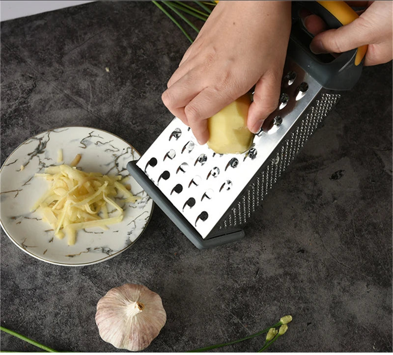 Multifunctional Vegetable Grater Chopper 4 Side Manual Stainless Steel Cheese Garlic Ginger Fruit Cutter Slicer Kitchen Gadgets