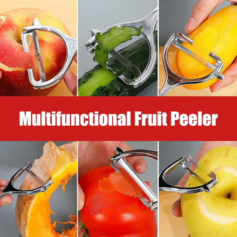 Stainless Steel Vegetable Cutter Peeler Vegetable Chopper Chip Multi-function Salad Fruit Kitchen Accessories Kitchen Gadgets