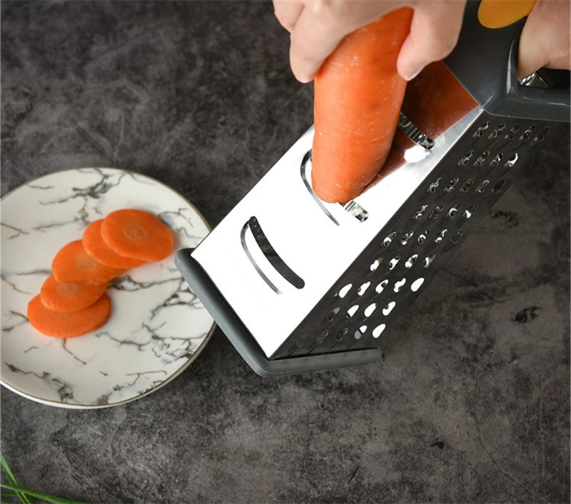 Multifunctional Vegetable Grater Chopper 4 Side Manual Stainless Steel Cheese Garlic Ginger Fruit Cutter Slicer Kitchen Gadgets