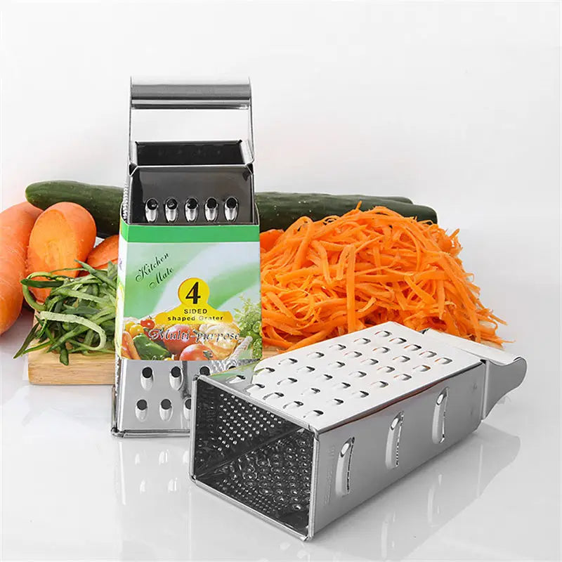 Fruit Vegetable Grater Stainless Steel 4 Sides Carrots Potatoes Grater Onion Slicer Fruit Vegetable Tools Kitchen Gadget