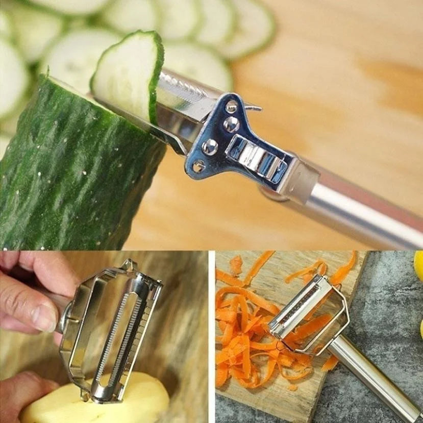 Vegetable Julienne Peeler Fruit Carrots Radish Potatoes Slicer Cutter Stainless Steel Knife Multifunction Kitchen Cooking Gadget