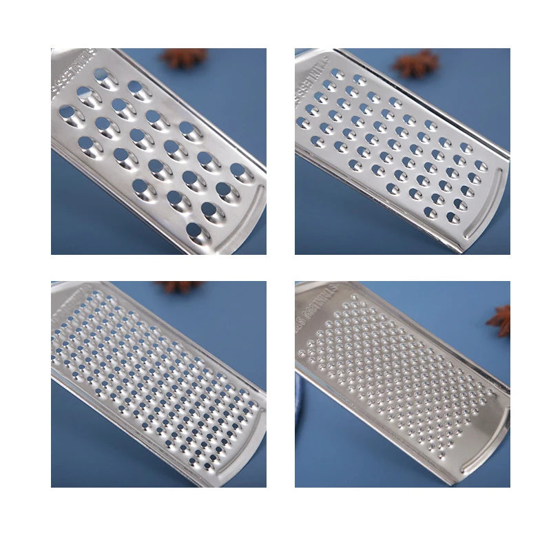 Stainless Steel No Skid Bottom Flat Grater Handheld Garlic Grater Kitchen Gadget for Ginger Soft Handle Kitchen Tools Gadgets LB