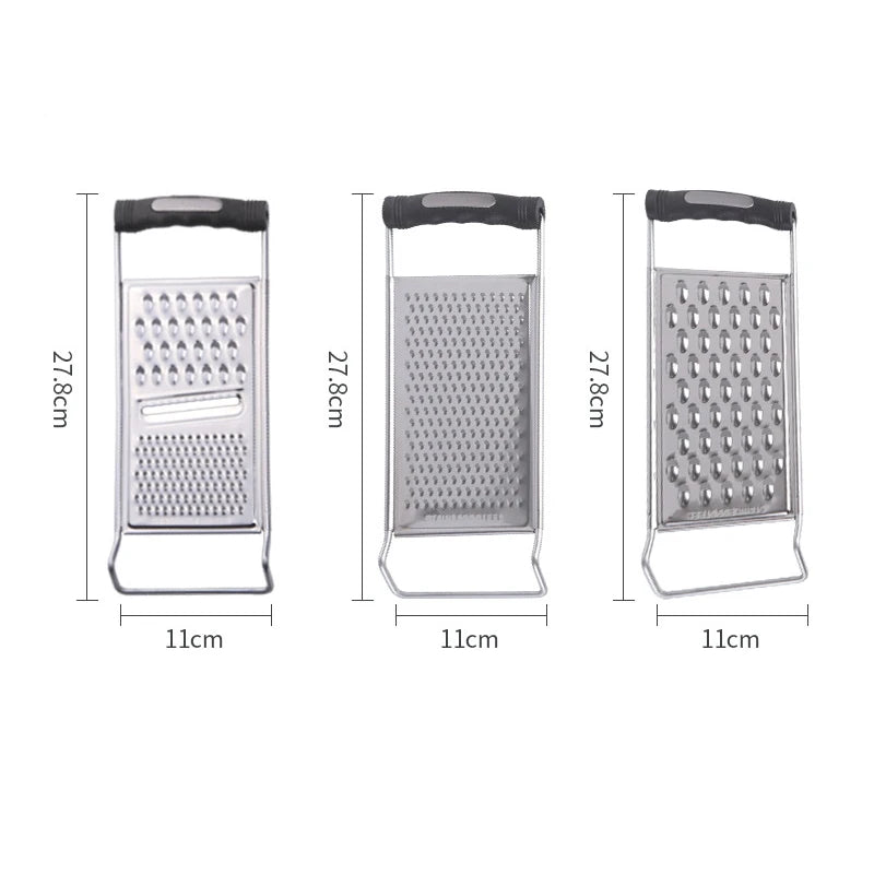 Stainless Steel No Skid Bottom Flat Grater Handheld Garlic Grater Kitchen Gadget for Ginger Soft Handle Kitchen Tools Gadgets LB