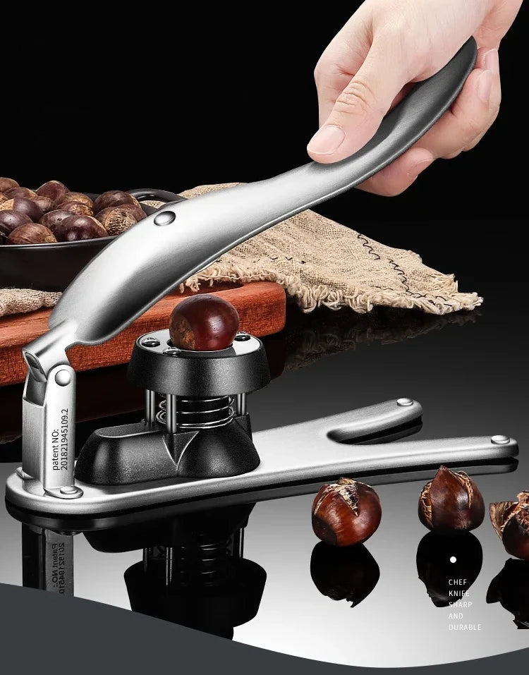 Chestnut Clip Nut Opener Cutter Gadgets 2 In 1 Quick Walnut Pliers Metal Nutcracker Sheller Kitchen Tools Cutter