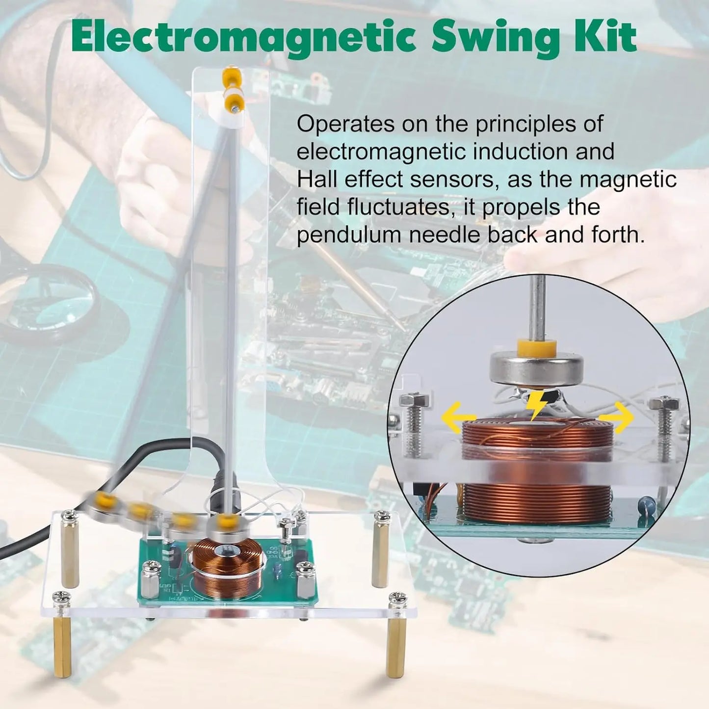 DIY Electronic Swing Electromagnetic Swinging Device Soldering Project Practice Suite Welding Train For School Student Learning