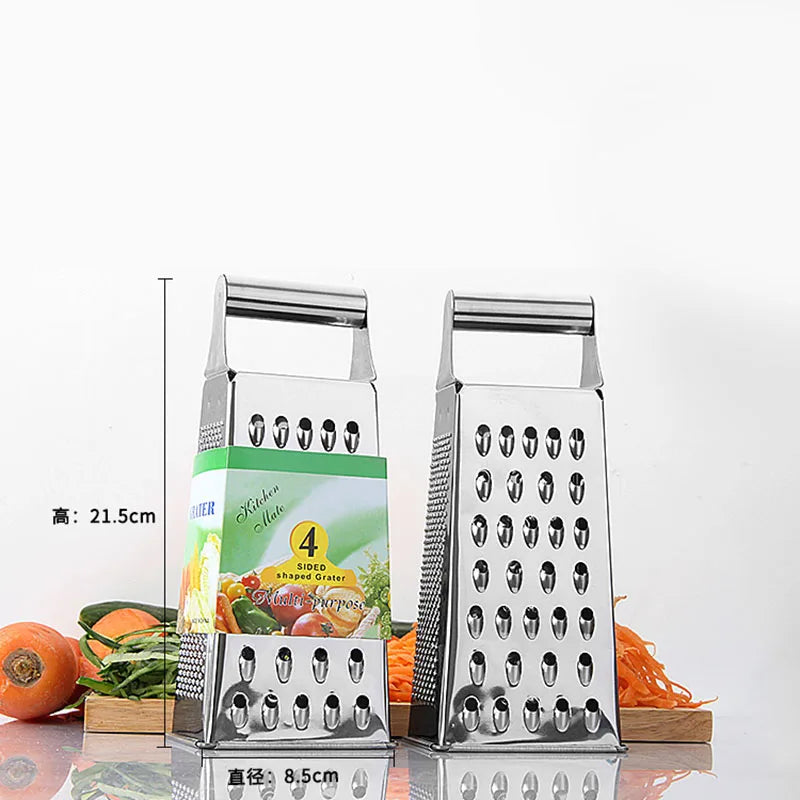 Fruit Vegetable Grater Stainless Steel 4 Sides Carrots Potatoes Grater Onion Slicer Fruit Vegetable Tools Kitchen Gadget