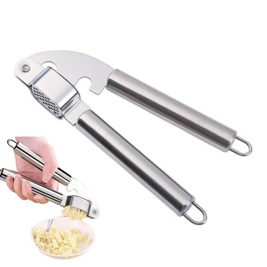 Garlic Press Stainless Steel Mincer Tool Large Chamber Crushes Garlics Nuts Garlic Manual Smasher Squeezer Kitchen Gadget