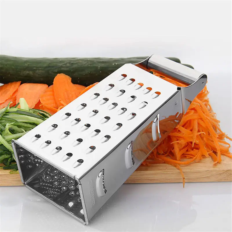 Fruit Vegetable Grater Stainless Steel 4 Sides Carrots Potatoes Grater Onion Slicer Fruit Vegetable Tools Kitchen Gadget