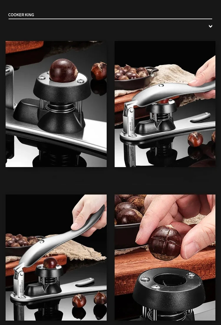 Chestnut Clip Nut Opener Cutter Gadgets 2 In 1 Quick Walnut Pliers Metal Nutcracker Sheller Kitchen Tools Cutter