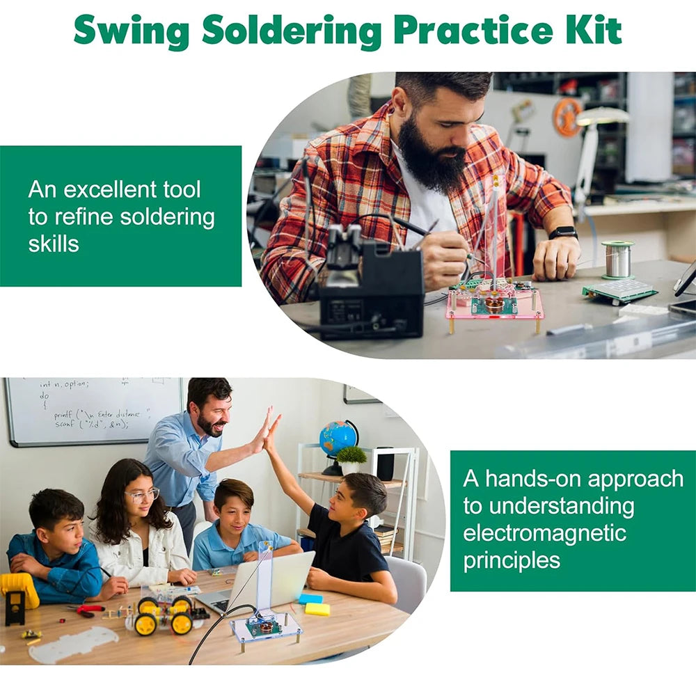 DIY Electronic Swing Electromagnetic Swinging Device Soldering Project Practice Suite Welding Train For School Student Learning