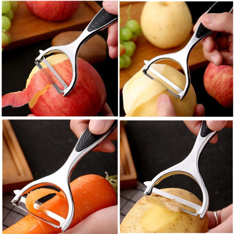 Stainless Steel Vegetable Cutter Peeler Vegetable Chopper Chip Multi-function Salad Fruit Kitchen Accessories Kitchen Gadgets