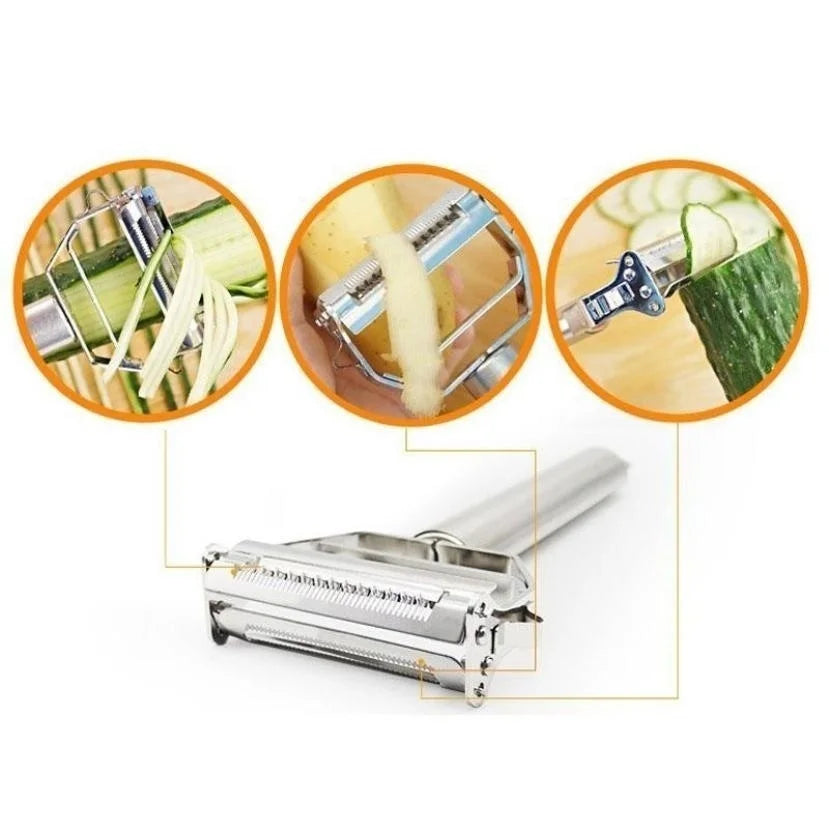 Vegetable Julienne Peeler Fruit Carrots Radish Potatoes Slicer Cutter Stainless Steel Knife Multifunction Kitchen Cooking Gadget