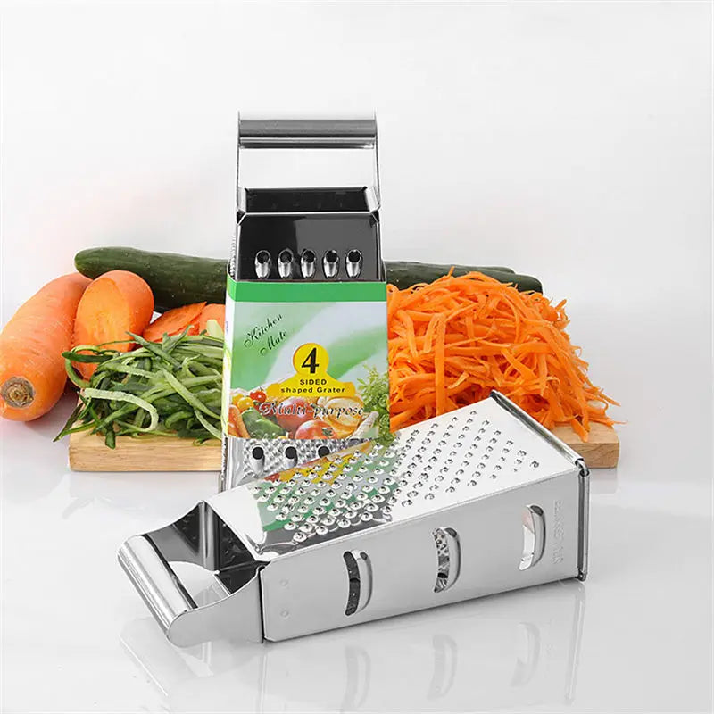 Fruit Vegetable Grater Stainless Steel 4 Sides Carrots Potatoes Grater Onion Slicer Fruit Vegetable Tools Kitchen Gadget